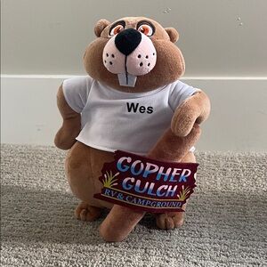 Gopher Gulch Plush Toy with White Shirt